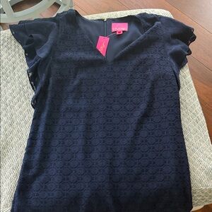 Lilly Pulitzer Navy Beaded Dress NWT